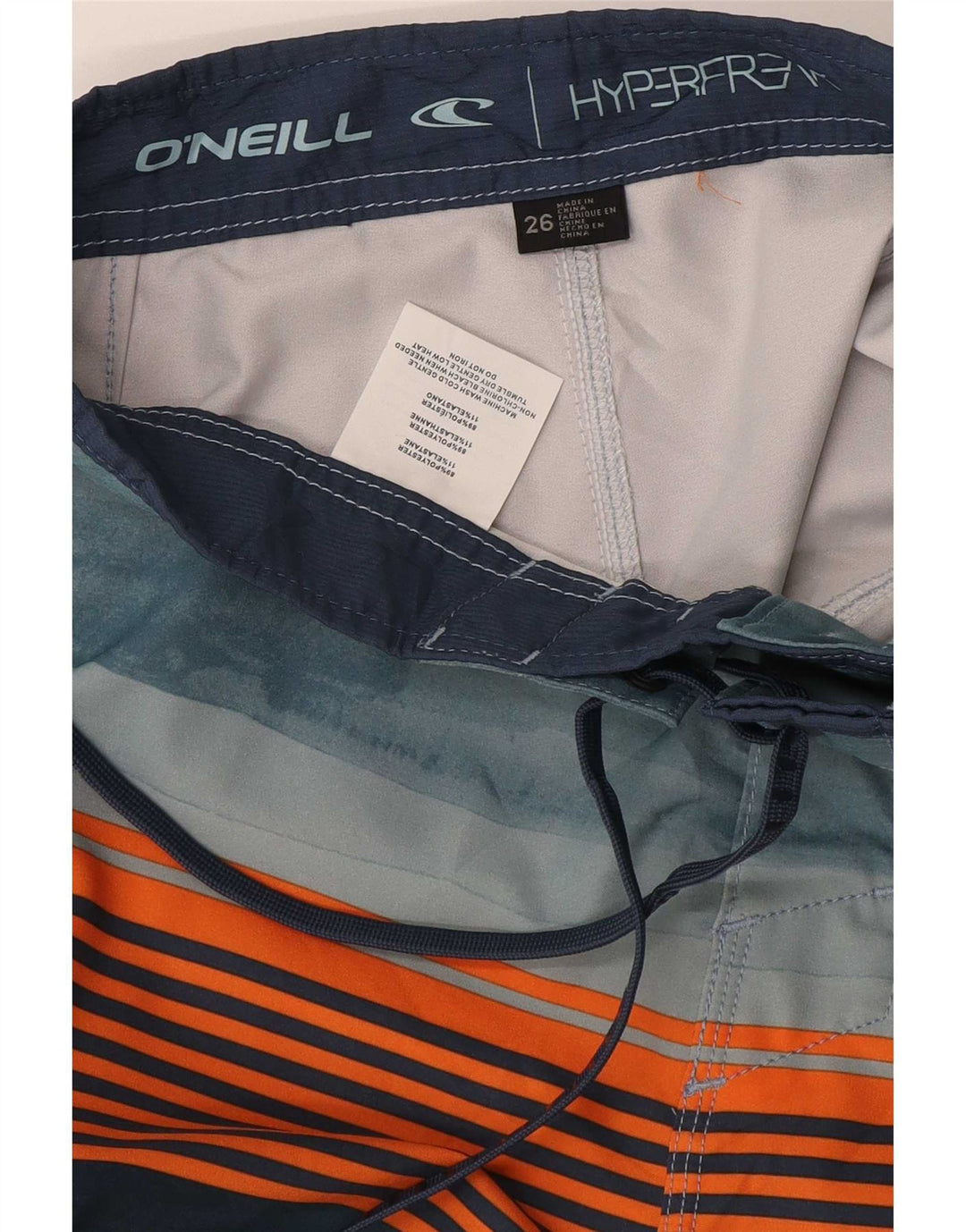 Shorts de natação masculino O'Neill XS poliéster listrado multicolorido