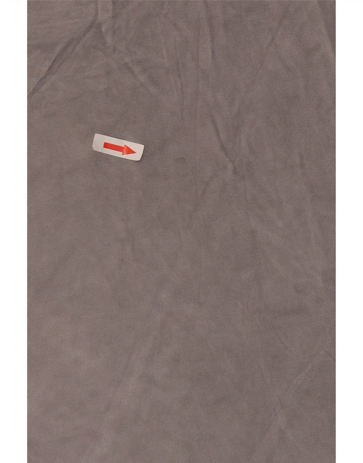 Calvin Klein Camiseta Feminina Crop Top UK 14 Médio Cinza Rayon