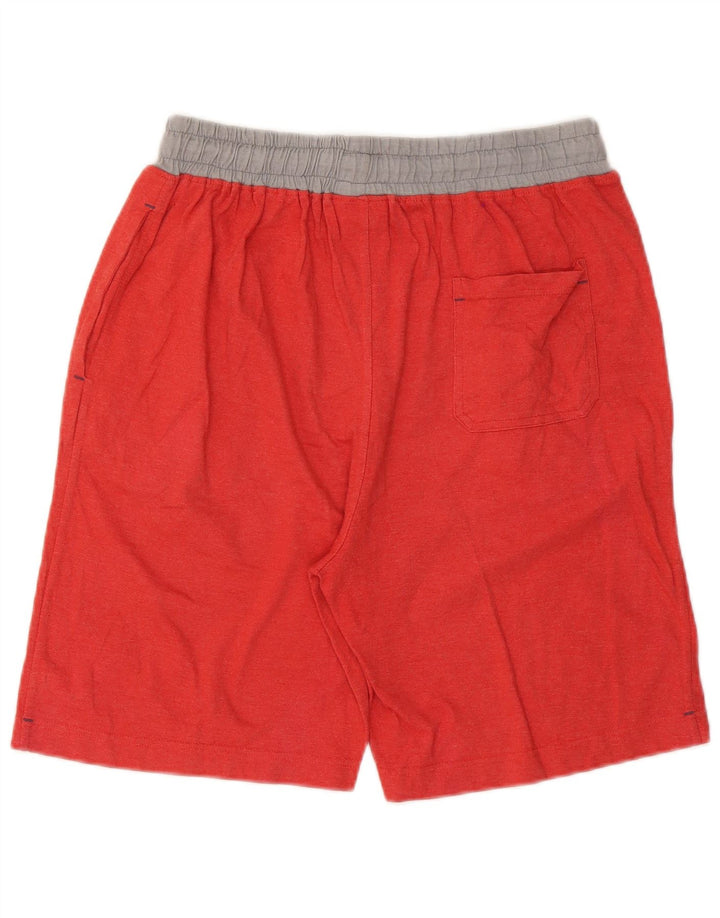 Shorts esportivos masculinos Weird Fish grande algodão colorblock vermelho
