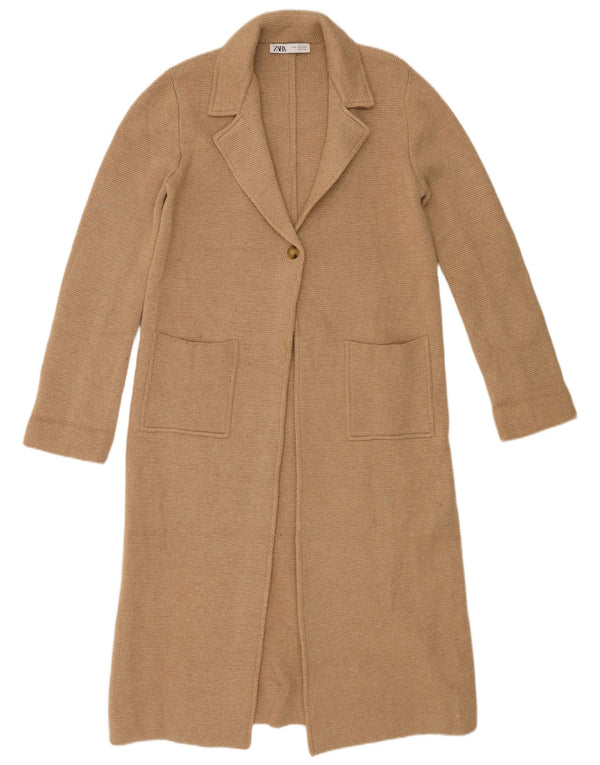 Sobretudo feminino Zara UK 14 médio bege