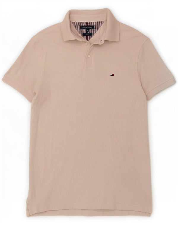 Camisa polo masculina Tommy Hilfiger Slim Fit XS algodão branco