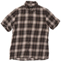 Camisa masculina de manga curta All Saints cinza médio xadrez Lyocell