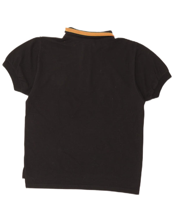 Camisa polo masculina PUMA pequena algodão preto