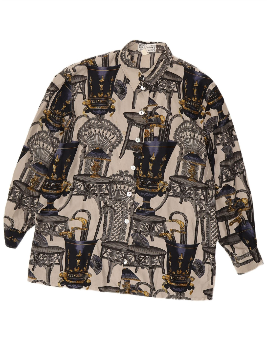 Blusa feminina Nadine H com estampa abstrata Reino Unido 14 grande multicolorida