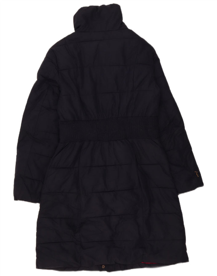 Casaco acolchoado feminino Joules UK 12 poliéster azul marinho médio