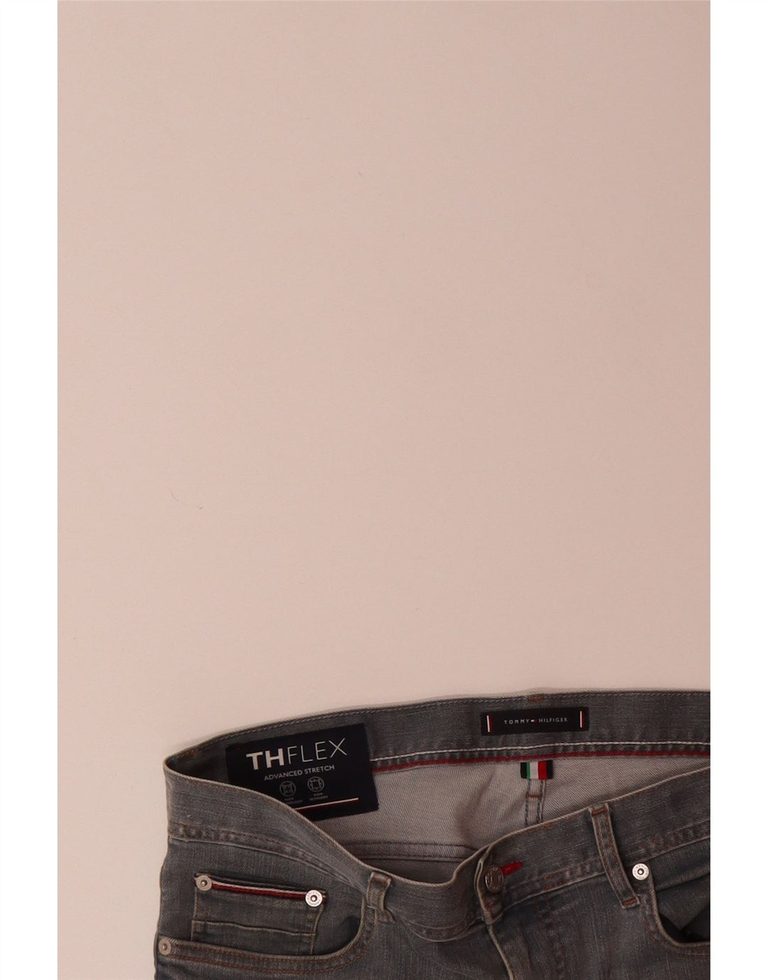 TOMMY HILFIGER Masculino Slim Jeans W34 L32 Azul Algodão