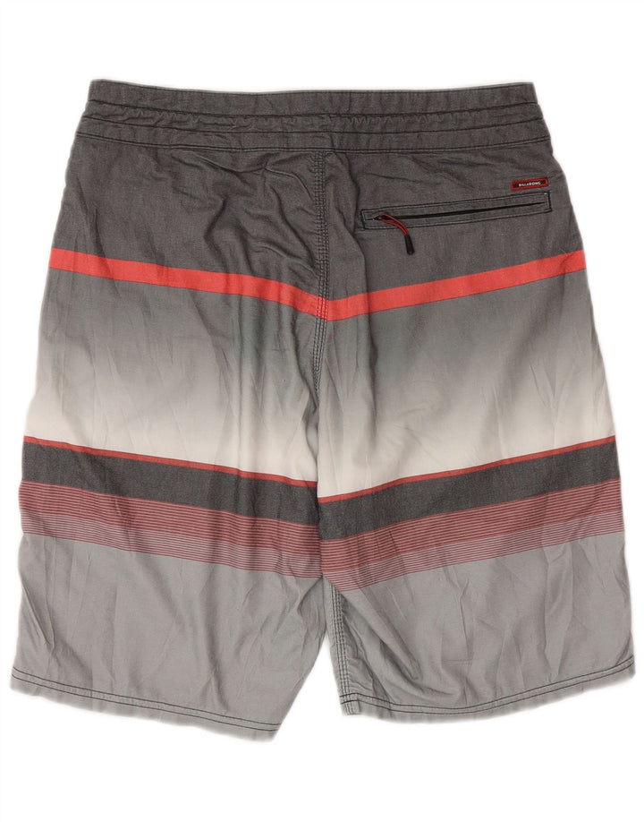 BILLABONG Calção de banho masculino pequeno algodão listrado cinza