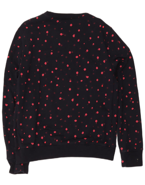 Suéter feminino Paul Smith UK 20 2XL algodão manchado azul marinho