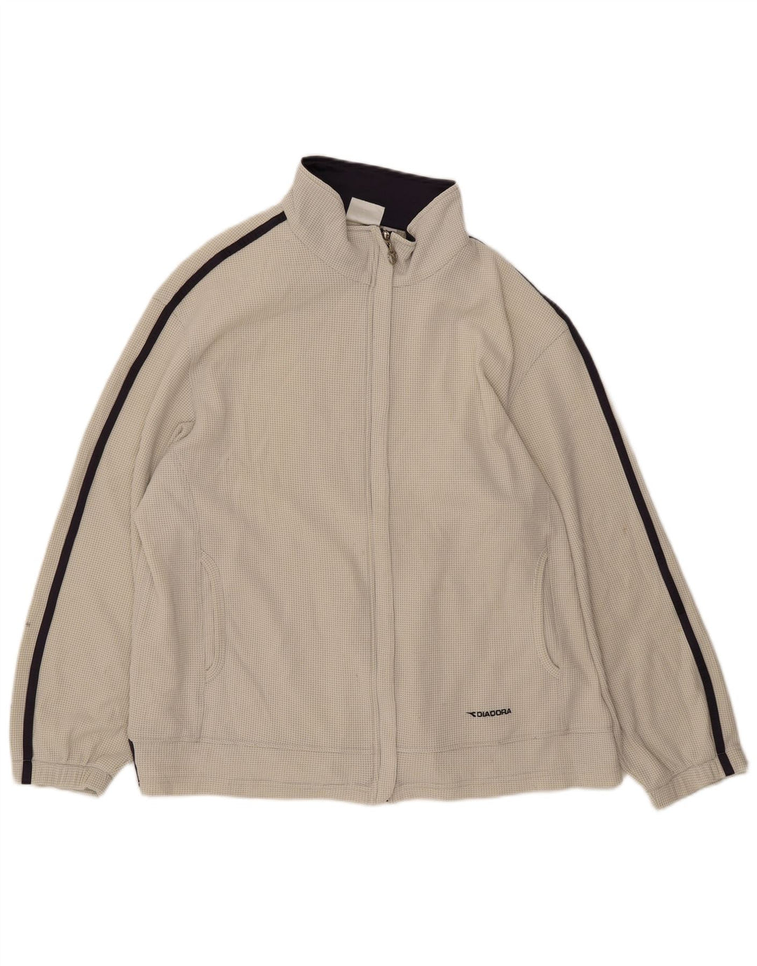 Jaqueta feminina de treino DIADORA UK 16 grande bloco colorido branco