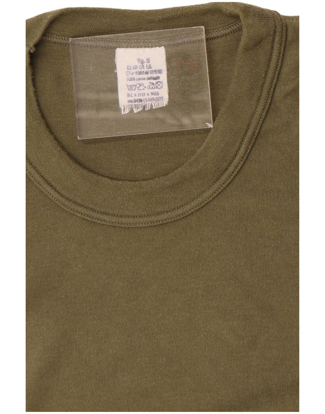 Camiseta masculina vintage de algodão cáqui médio