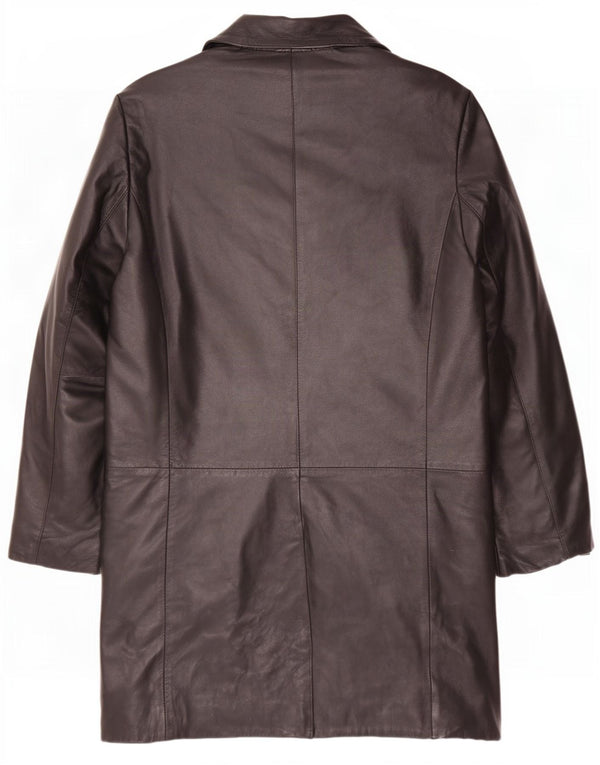Casaco de couro masculino vintage UK 38 médio preto