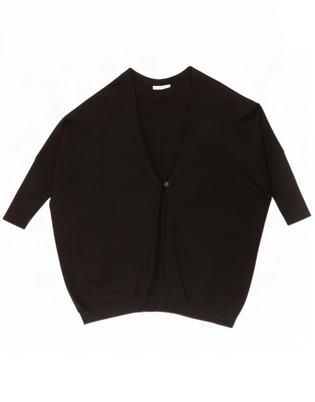 Suéter cardigã feminino grande da Zara Reino Unido 14 viscose preta média