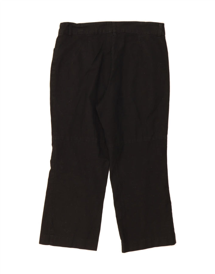 MOSSIMO Womens Straight Cropped Trousers US 12 Large W34 L24 Black Cotton Vintage Mossimo and Second-Hand Mossimo from Messina Hembry 