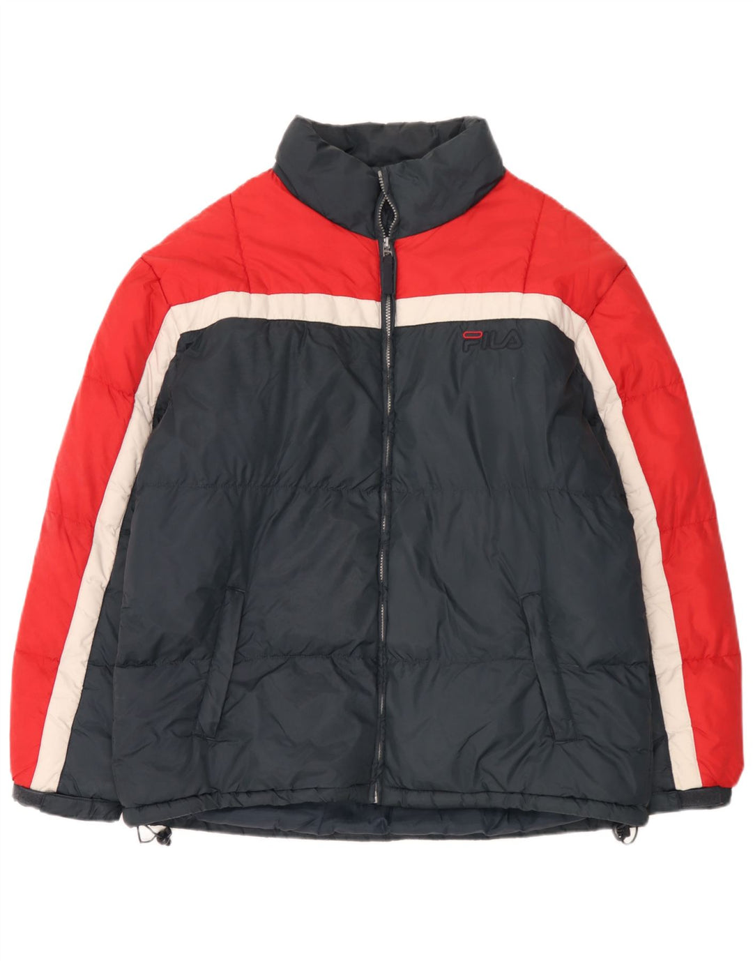 Jaqueta acolchoada masculina Fila IT 56 XL azul marinho colorblock
