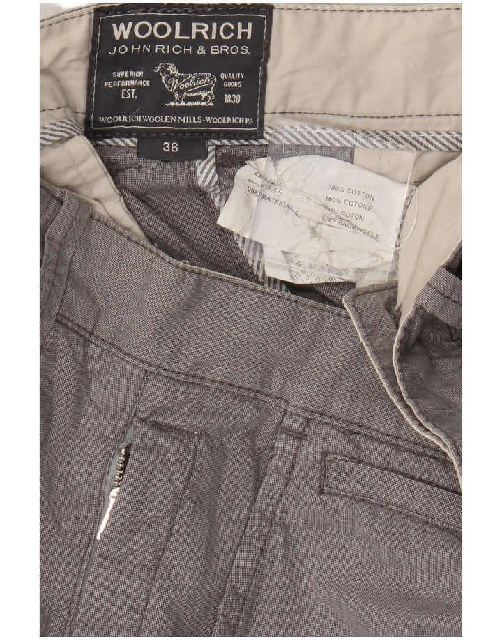 Shorts Chino masculino Woolrich W36 grande algodão cinza