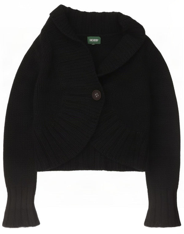 Suéter feminino Hobbs Crop Cardigan UK 10 pequeno preto