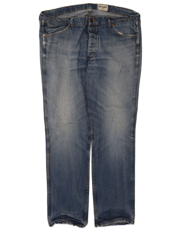 Wrangler Mens Greensboro Straight Jeans W40 L32 Azul Algodão