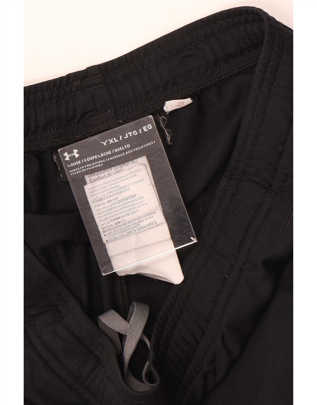 Calça de treino Under Armour Boys 13-14 anos XL preto poliéster