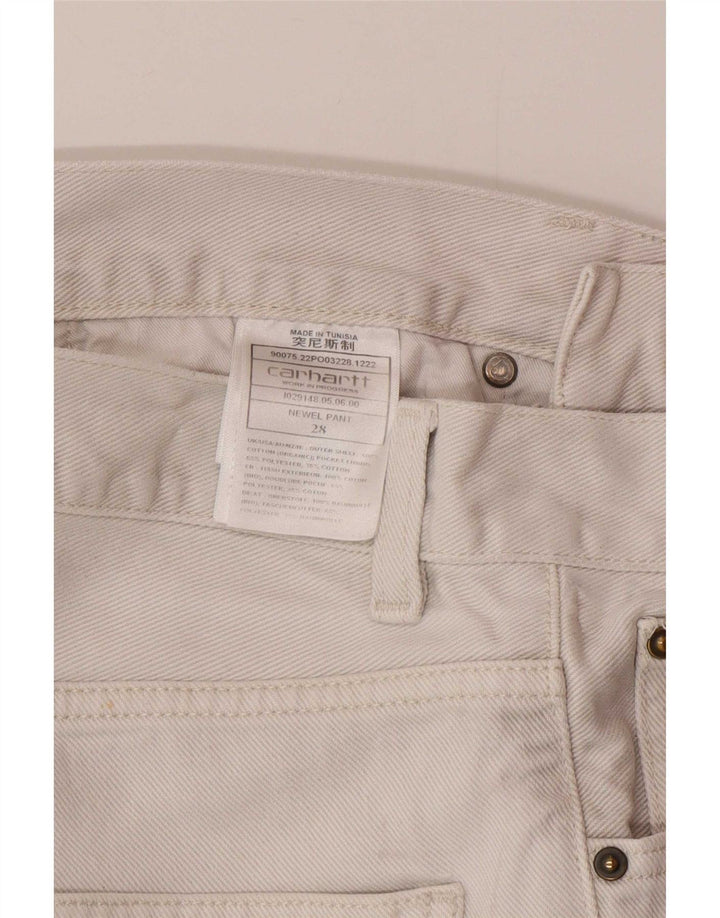Carhartt Mens Slim Jeans W28 L28 Algodão Branco