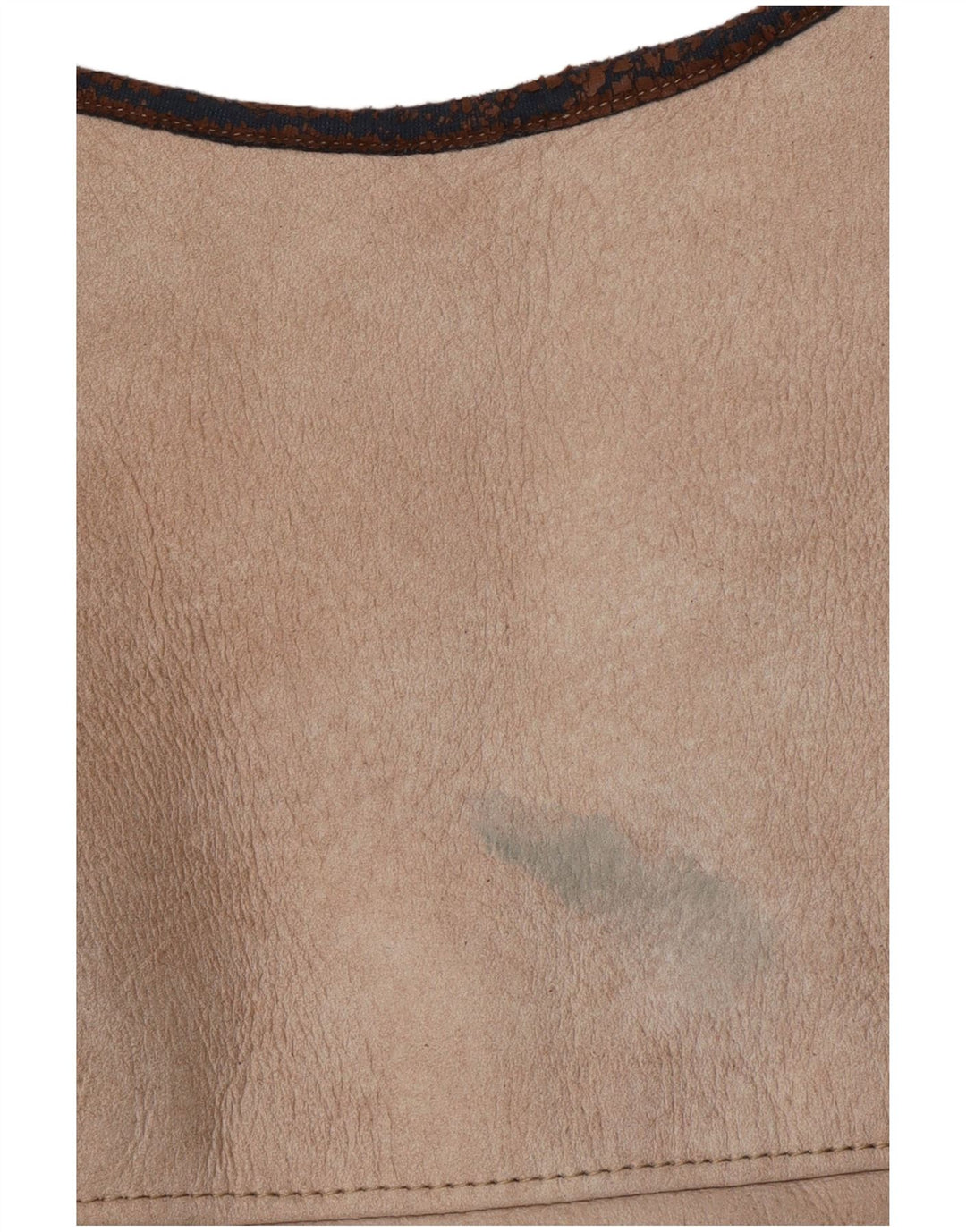 Colete Sherpa feminino VINTAGE UK 14 médio bege