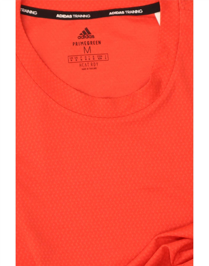 Adidas Mens Training T-Shirt Top Médio Vermelho