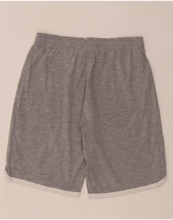 Shorts esportivos gráficos Champion para meninas 11-12 anos grande bloco colorido cinza