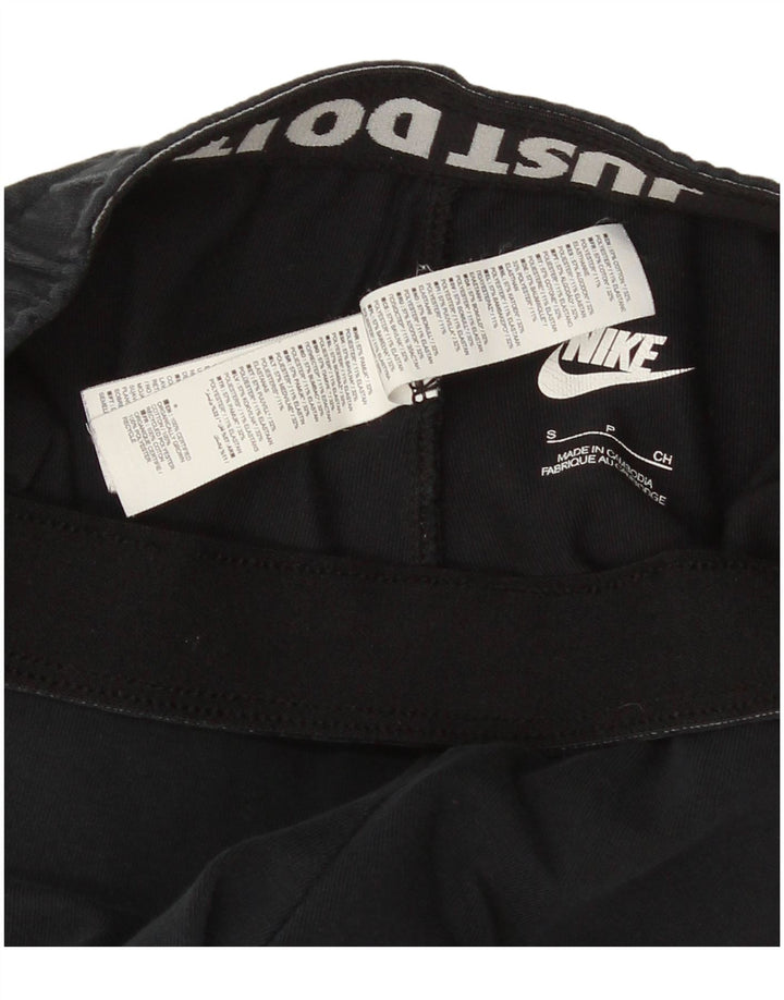 Leggings Nike Femininas Gráficas UK 10 Pequenas Algodão Preto