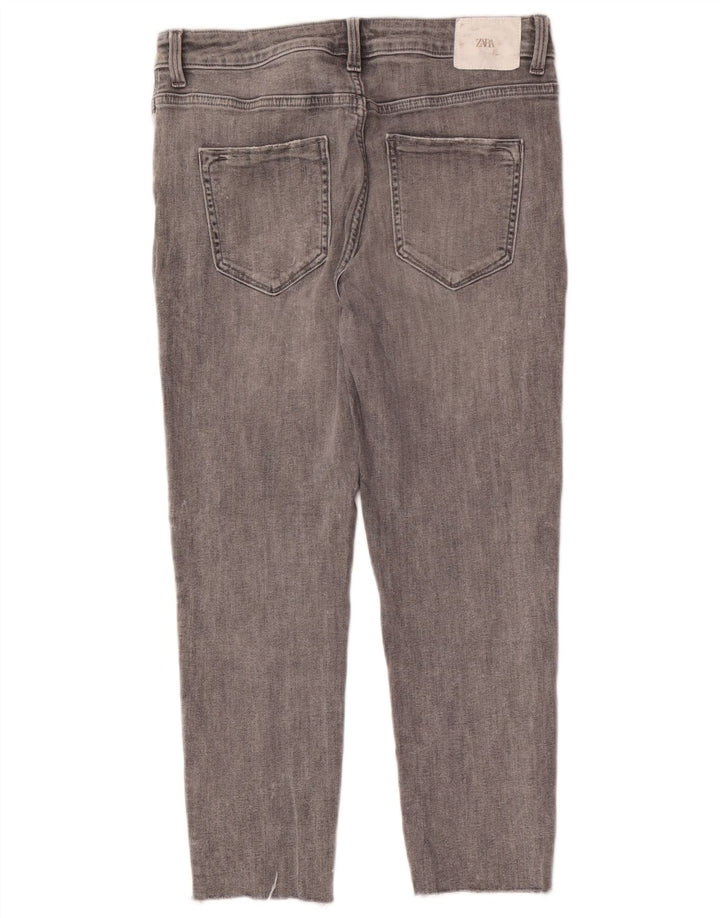 Calça jeans feminina Zara EU 40 médio W30 L24 cinza
