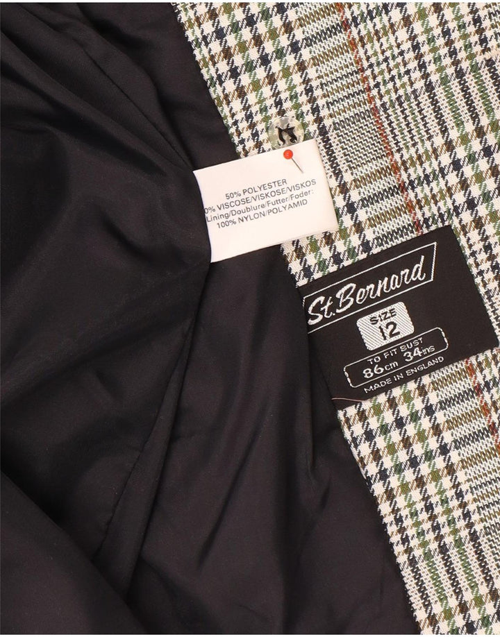 Bernard Jaqueta Blazer Feminina UK 12 Médio Multicolorido Houndstooth