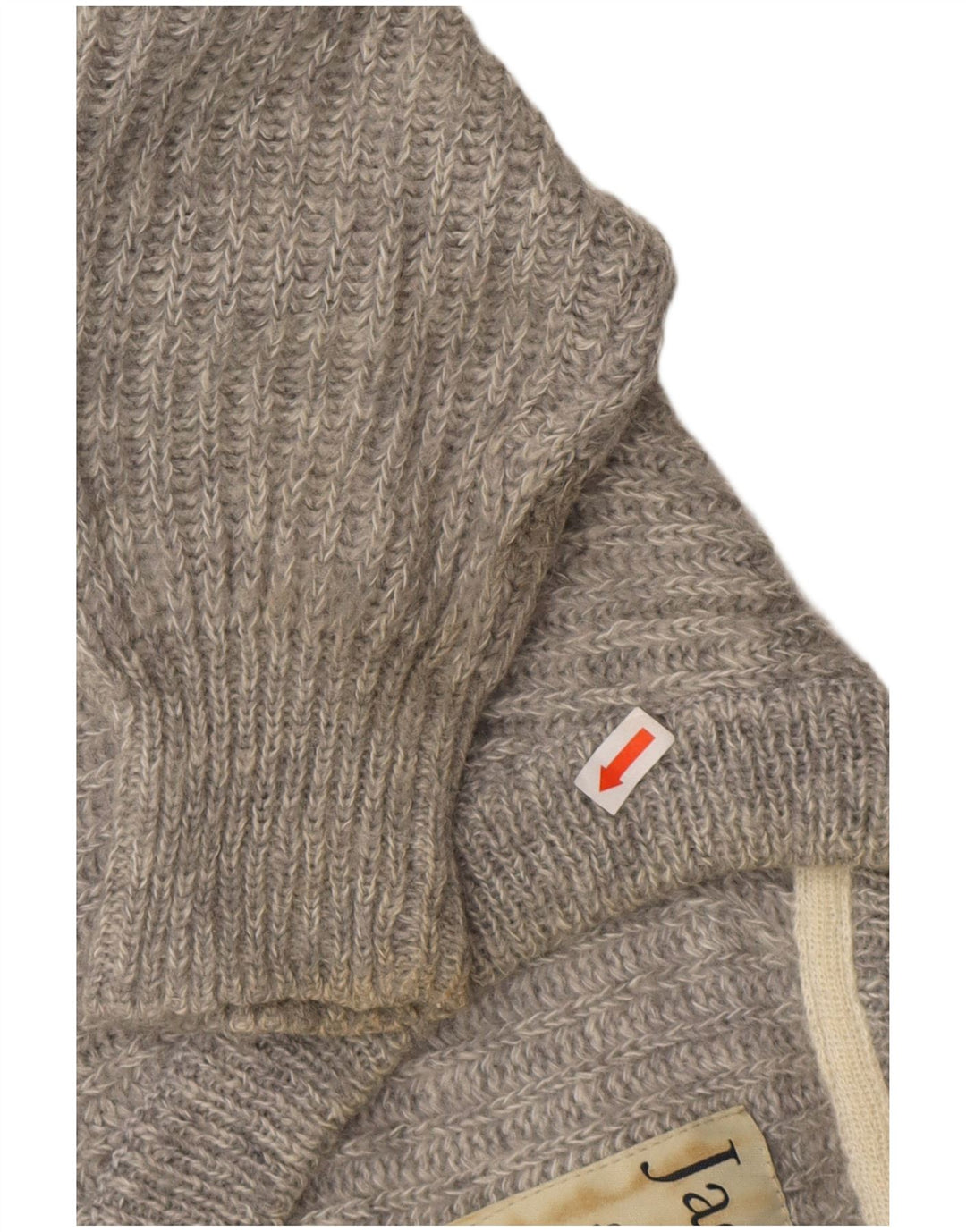 Suéter feminino Jack Wills com decote em V Reino Unido 8 pequeno poliéster cinza