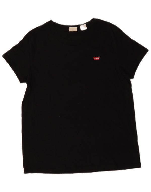 Camiseta feminina Levi's UK 14 médio algodão preto
