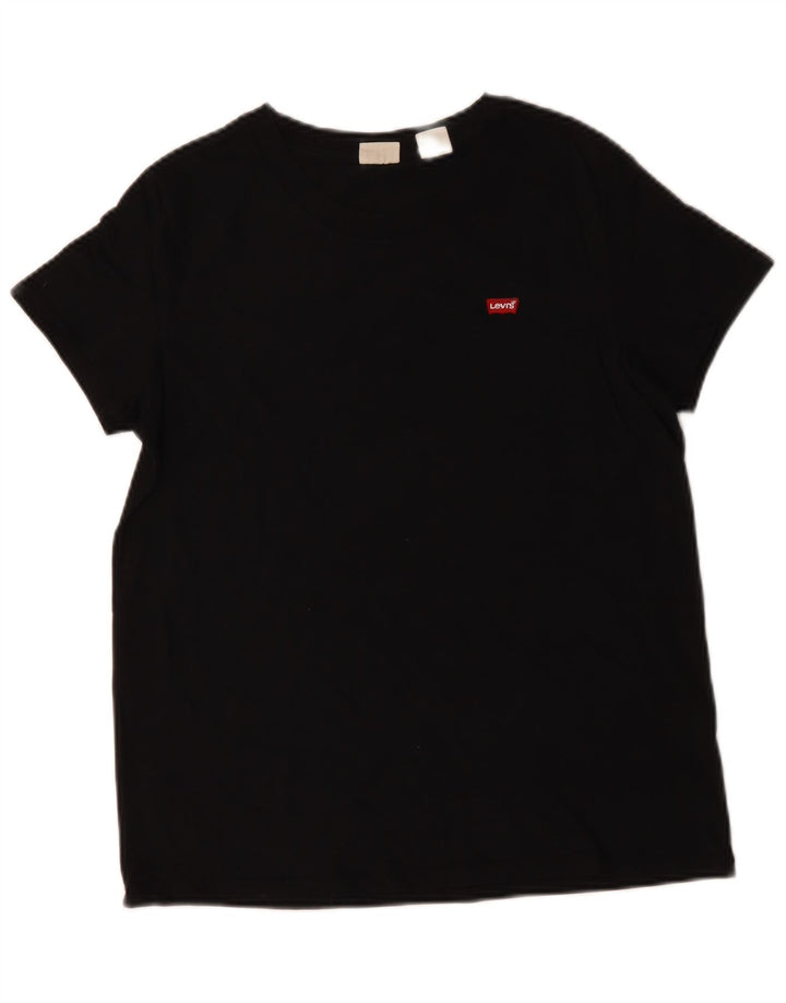 Camiseta feminina Levi's UK 14 médio algodão preto