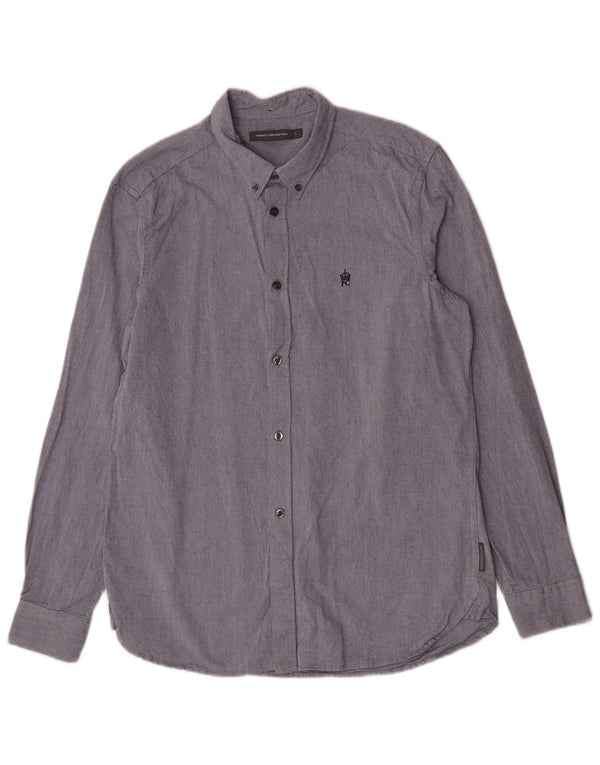 Camisa masculina French Connection grande azul