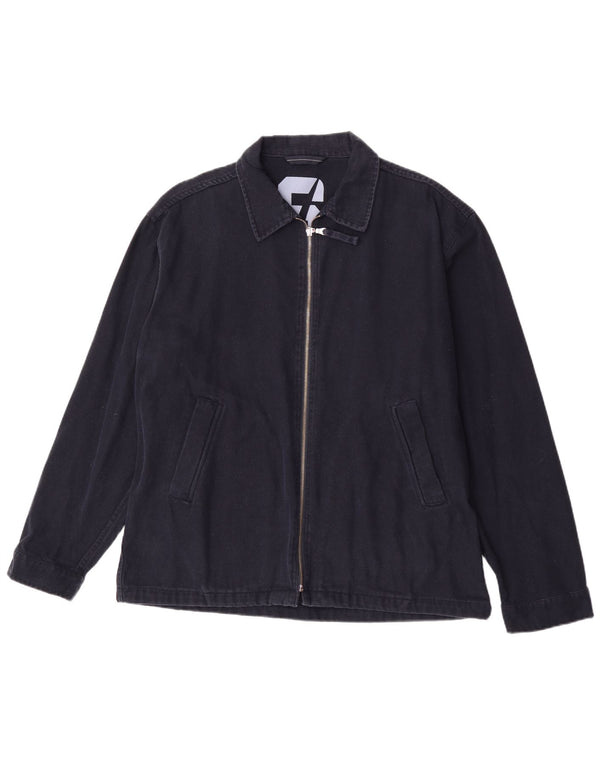 Jaqueta bomber masculina Sasch UK 42 XL algodão azul marinho