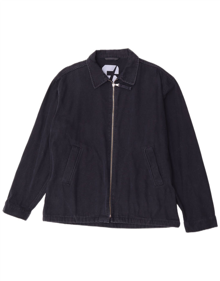Jaqueta bomber masculina Sasch UK 42 XL algodão azul marinho