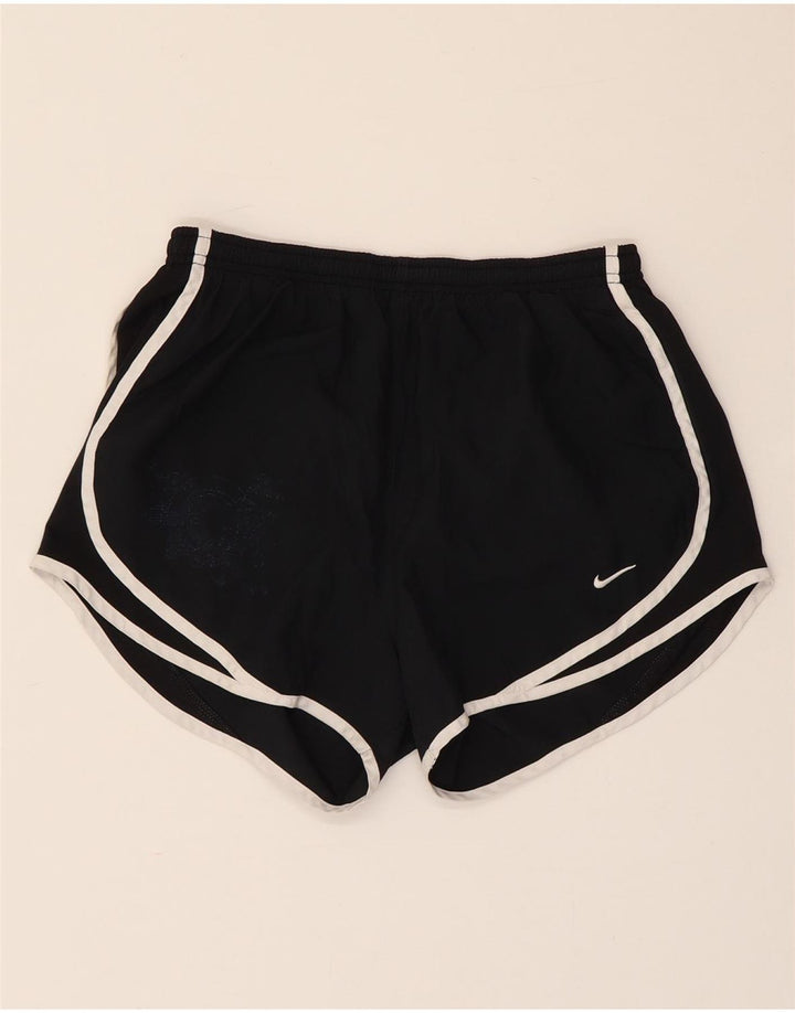 Nike Womens Dri Fit Sport Shorts UK 10 Pequeno Poliéster Preto