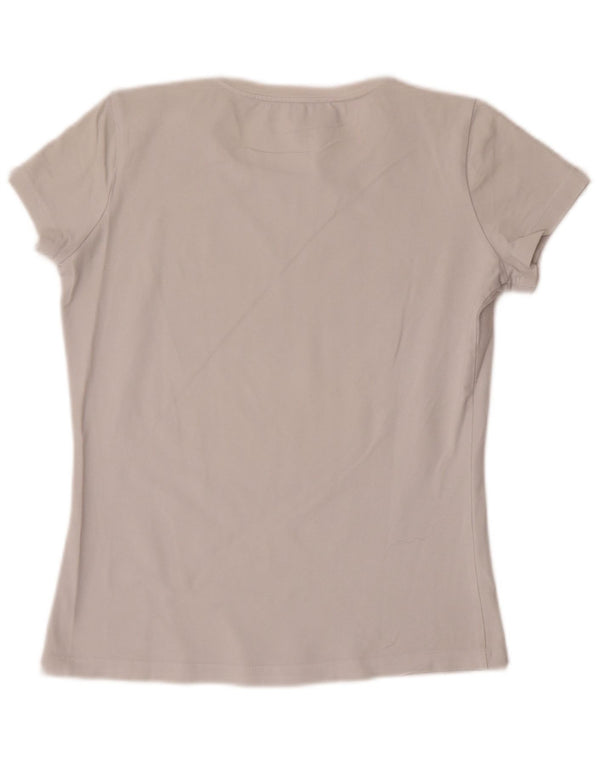 Camiseta feminina Calvin Klein Jeans com estampa gráfica, 12 médio branco