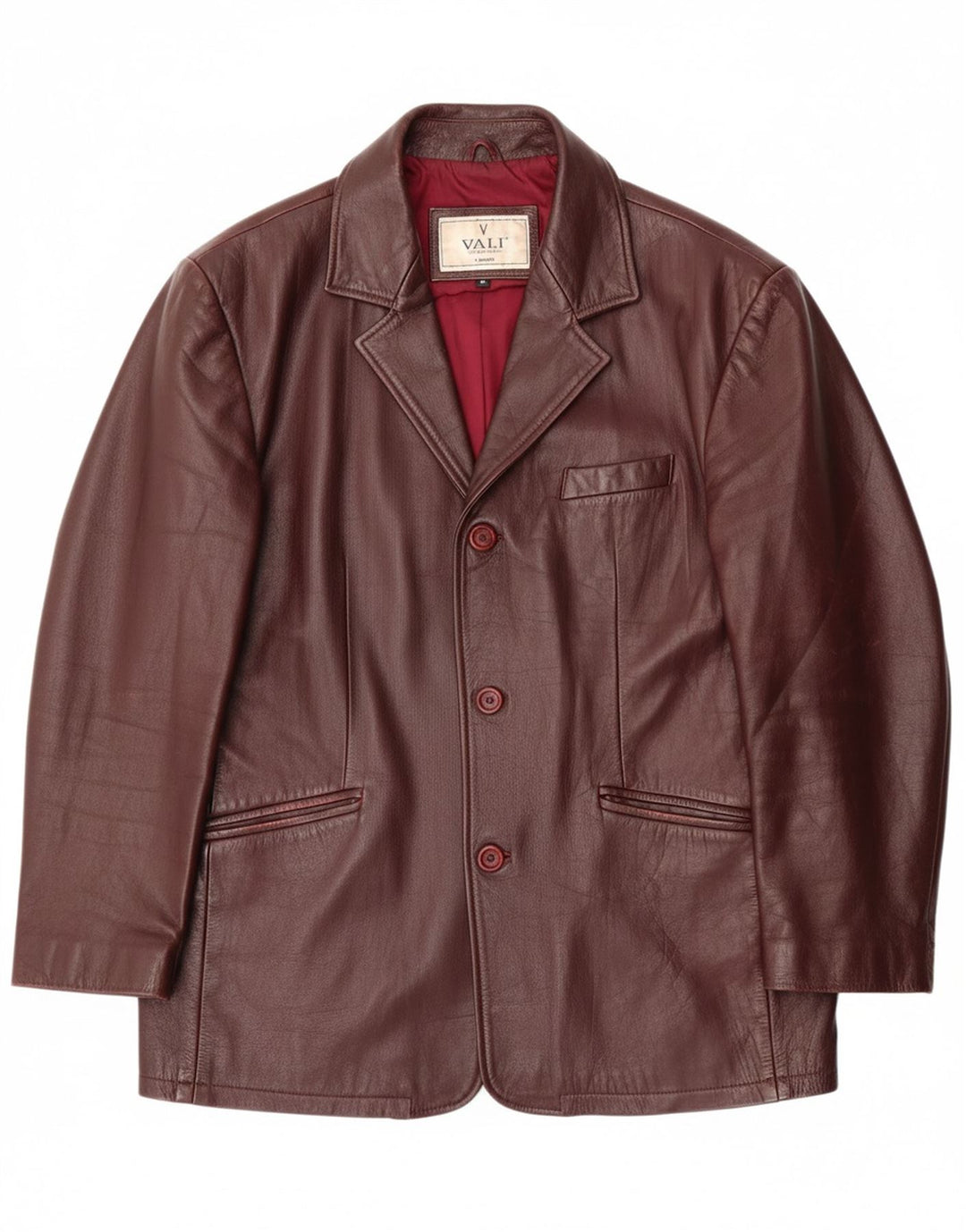 Jaqueta de couro masculina VINTAGE XL marrom couro clássico