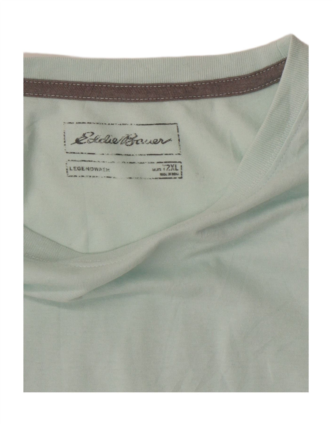 EDDIE BAUER Mens Tall T-Shirt Top 2XL Green Cotton Vintage Eddie Bauer and Second-Hand Eddie Bauer from Messina Hembry 