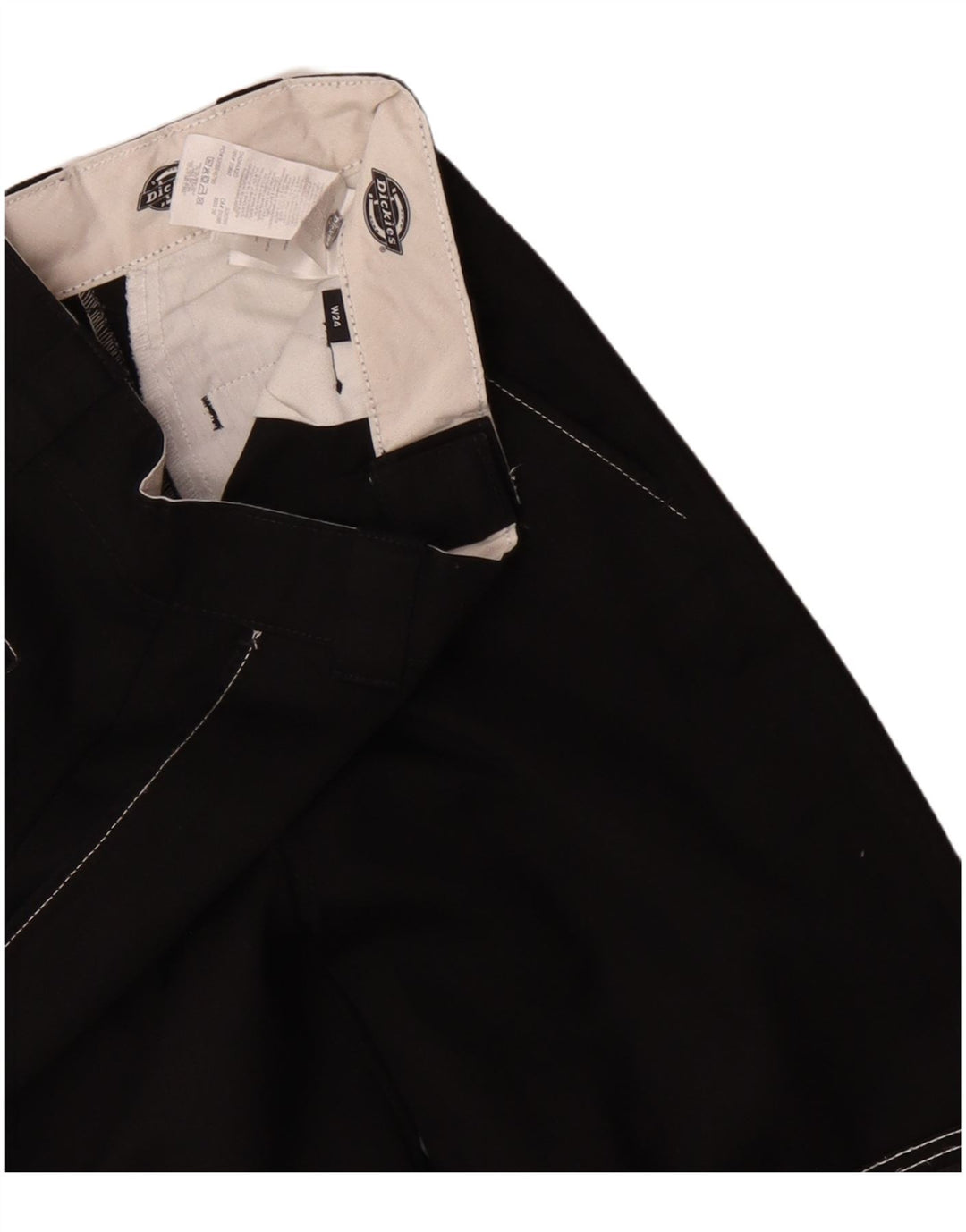 Calças cargo retas masculinas Dickies W24 poliéster preto