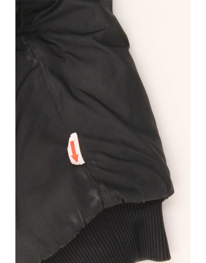 Jaqueta acolchoada com capuz masculina Adidas UK 42 XL poliéster preto