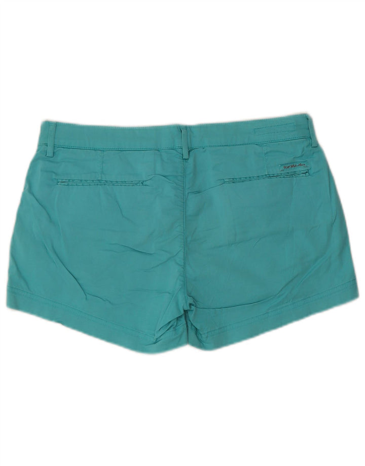 US Polo Assn. Hot Pants Feminino W31 Algodão Turquesa Médio