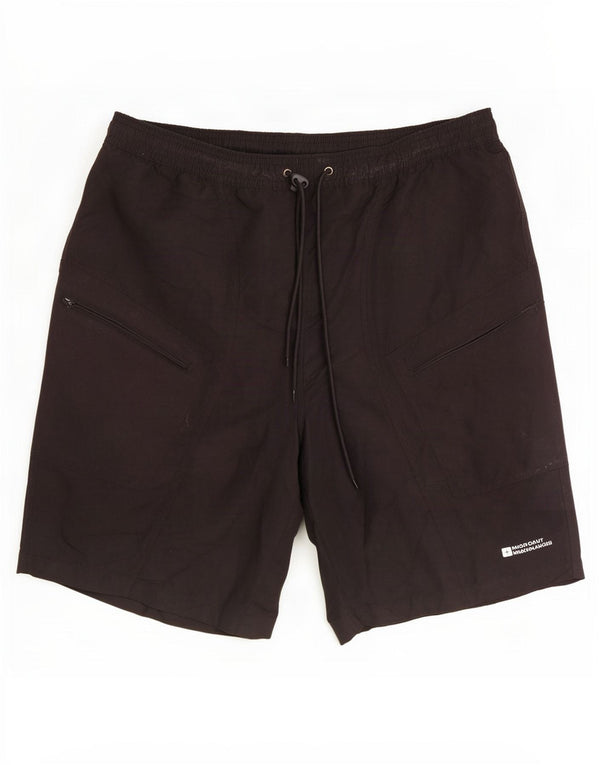 Shorts esportivos masculinos Mountain Warehouse grande poliéster preto