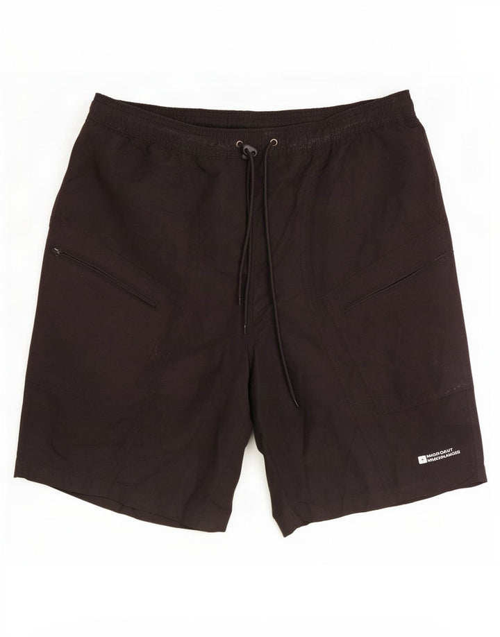 Shorts esportivos masculinos Mountain Warehouse grande poliéster preto