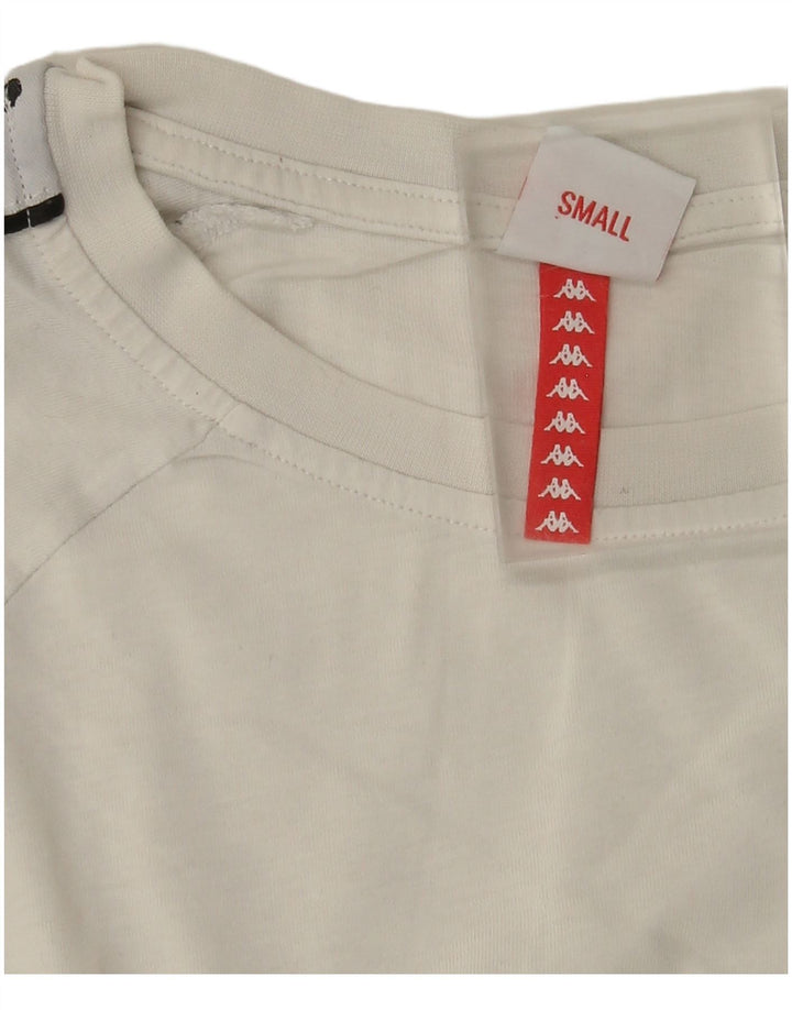 Camiseta gráfica masculina Kappa Top pequeno branco