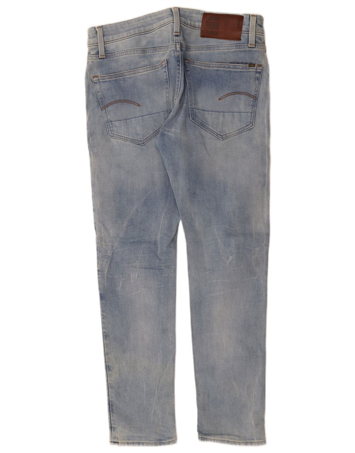 G-Star Masculino 3301 Slim Jeans W33 L30 Azul Algodão