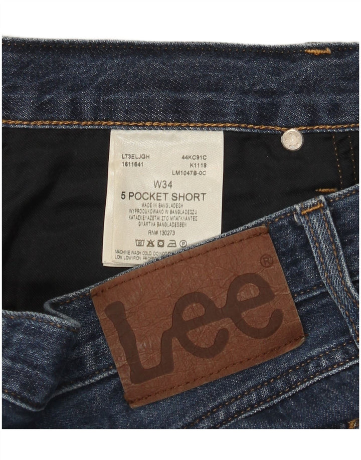 Shorts jeans masculino Lee W34 grande algodão azul