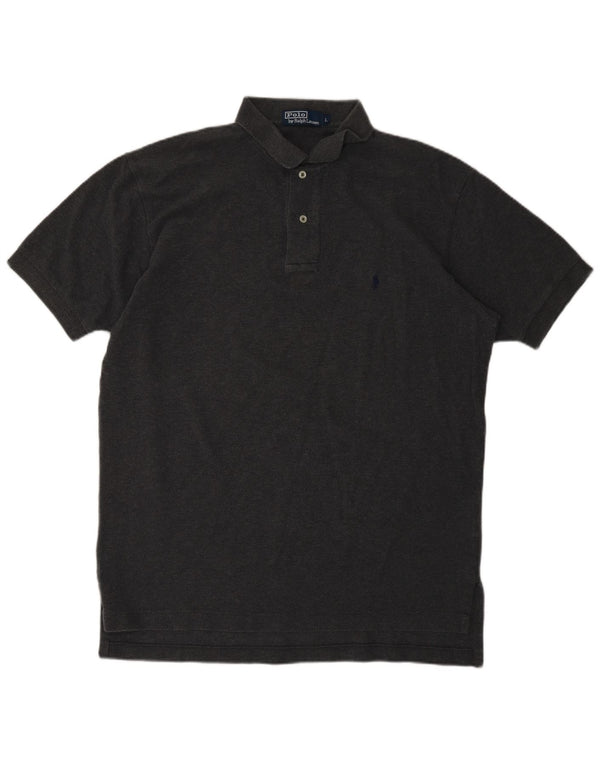 Camisa polo masculina Polo Ralph Lauren grande algodão cinza