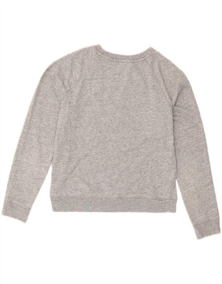 Moletom feminino LEVI'S Crop Graphic Jumper UK 14 algodão cinza médio