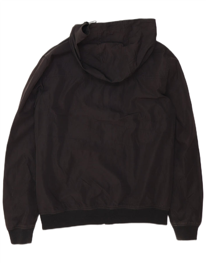 JACK & JONES Jaqueta bomber masculina com capuz Reino Unido 38 Médio Preto